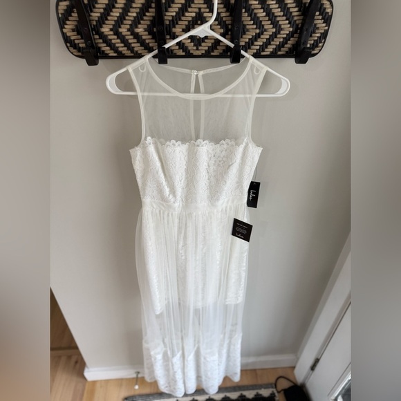 Lulus Dorit White Lace Maxi Dress (Wedding/Bridal) - White - Size Small - NWT - Picture 6 of 15